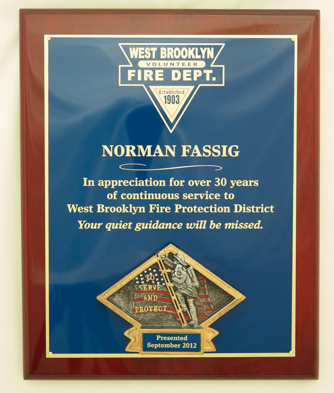 Piano FInish Plaque